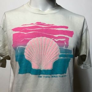 Retro Fort Myers Pink Shell Tee